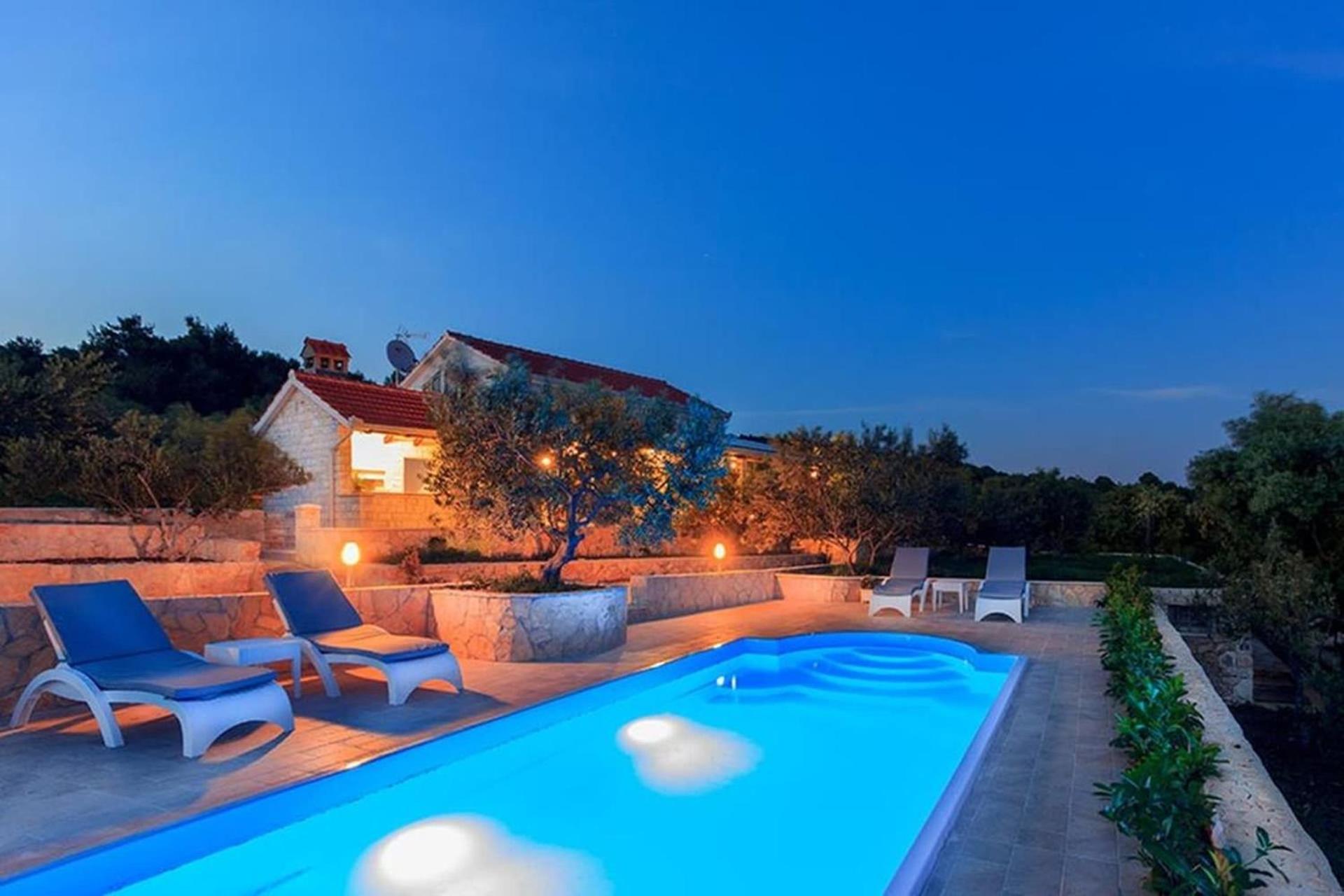 Traditional Dalmatian Stone House By The Sea Okrug Gornji Bagian luar foto